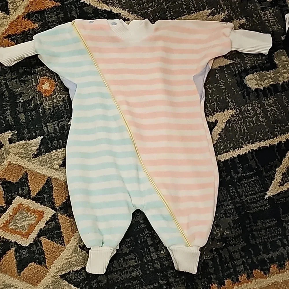 Little me long Sleeve Strips bodysuit
